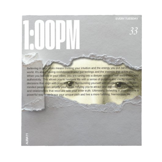 Aura11信じはVibesのノートパッド ノートパッド (正面)