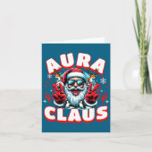 Aura Claus For Funny Santa Christmas Meme Quote カード (正面)