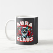 Aura Claus For Funny Santa Christmas Meme Quote コーヒーマグカップ (左)