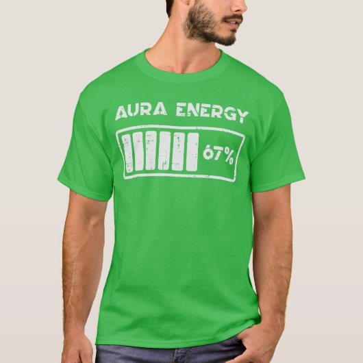 Aura Energy 67パーセント おもしろ数字 6 7 ミーム 女性 Tシャツ (正面)
