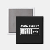 Aura Energy 67 パーセント 楽しい数字 6 7 ミーム 女性 マグネット (正面/裏面)
