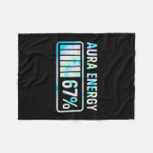 Aura Energy 67 67 Six Seven Meme  フリースブランケット (正面(横))