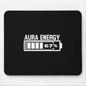 Aura Energy 67 Funny Six Seven Meme Gen Alpha Slan マウスパッド (正面)