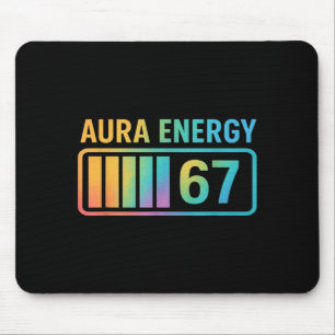Aura Energy 67 Gen Alpha 6 7 ミーム 無限 Rizz St マウスパッド