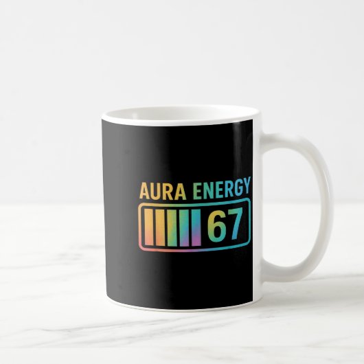 Aura Energy 67 Gen Alpha 6 7 Meme Infinite Rizz St コーヒーマグカップ (右)