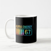 Aura Energy 67 Gen Alpha 6 7 Meme Infinite Rizz St コーヒーマグカップ (左)