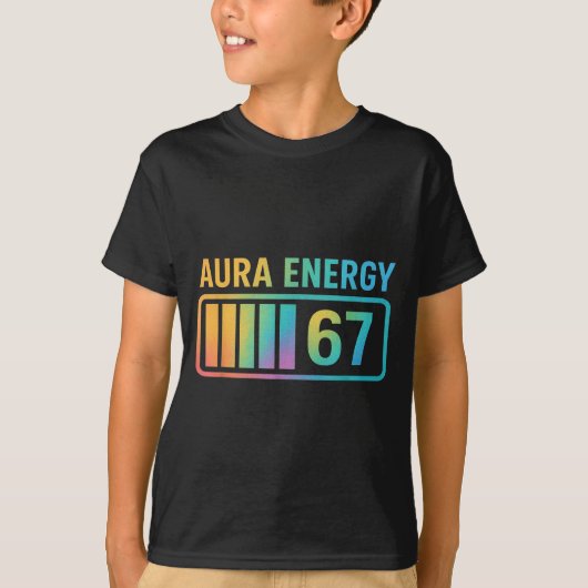 Aura Energy 67 Gen Alpha 6 7 Meme Infinite Rizz St Tシャツ (正面)