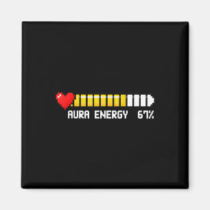 Aura Energy 67 Percent ミーム ゲーマー レトロ ゲーム マグネット