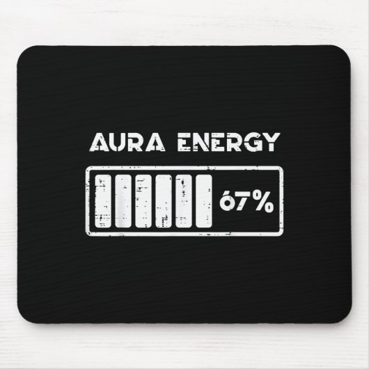 Aura Energy 67 Percent Funny Number 6 7 Meme Women マウスパッド (正面)