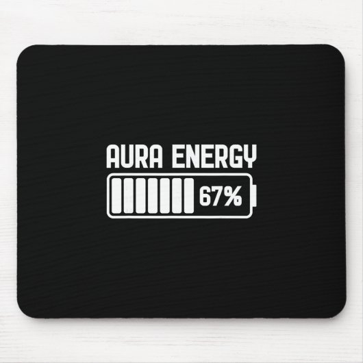 Aura Energy At 67 おもしろ 6 7 ミーム Gen Alpha S マウスパッド (正面)
