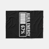 Aura Energy At 67 Funny Six Seven Meme Gen Alpha S フリースブランケット (正面(横))