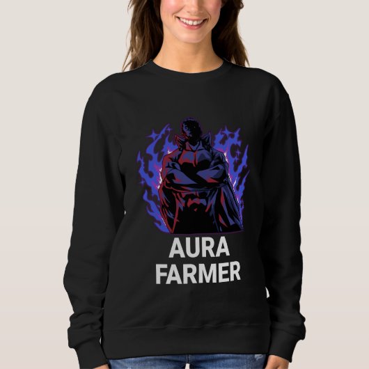 Aura Farmer Cool Anime Super Hero スウェットシャツ (正面)