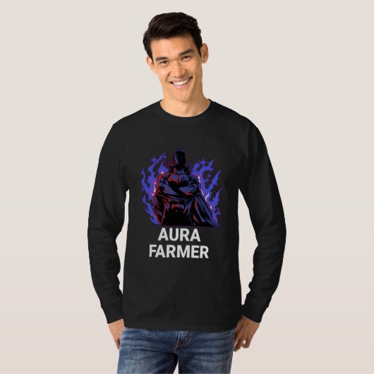 Aura Farmer Cool Anime Super Hero Tシャツ (正面フル)