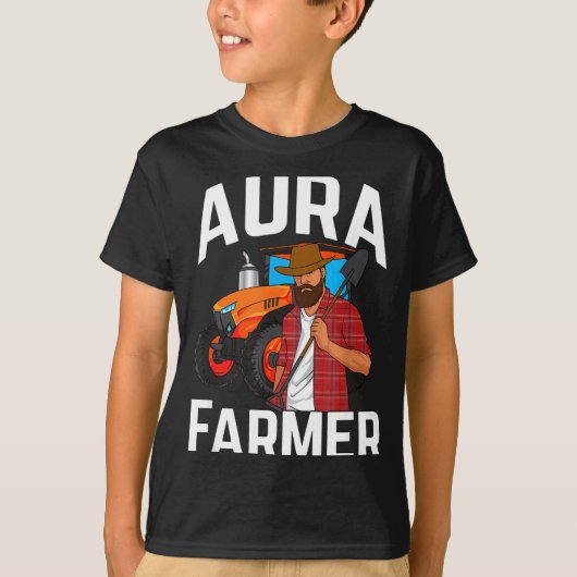 Aura Farmer Funny Meme Tシャツ (正面)