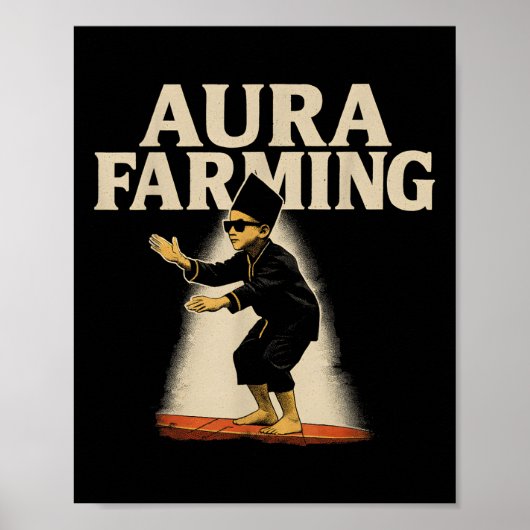 Aura Farming インドネシア ボート レース キッズ ミーム ポスター (正面)