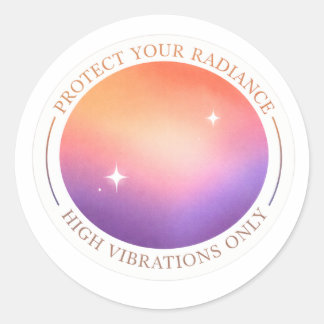 Aura Gradient Sticker - Protect Your Radiance Suns ラウンドシール