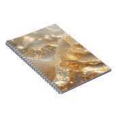 Aura of Gold – White & Gold Luxury Journal Noteboo ノートブック (右側)