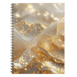 Aura of Gold – White & Gold Luxury Journal Noteboo ノートブック