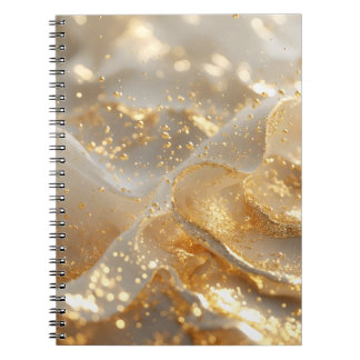 Aura of Gold – White & Gold Luxury Journal Noteboo ノートブック