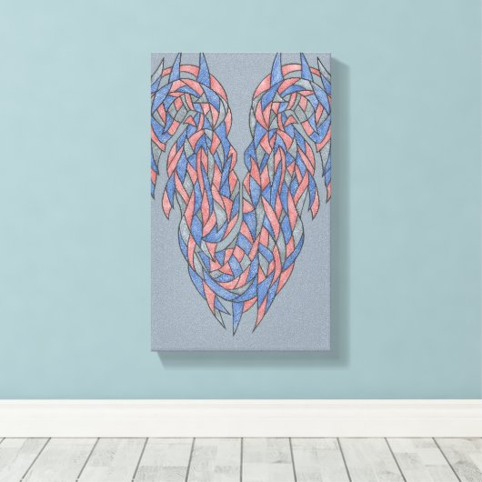 Aura Shift – Soft Gradient Abstract Canvas キャンバスプリント (インサイチュ (ウッドフロア))