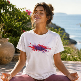 AURA Tシャツ モダン グラデーション ビジュアル Tシャツ