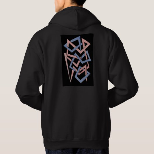 Aura Wave Flow Abstract Hoodie パーカ (裏面)