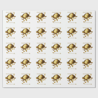 AURALUXY™ ゴールデン タートル - 豊かな精神 ラッピングペーパー