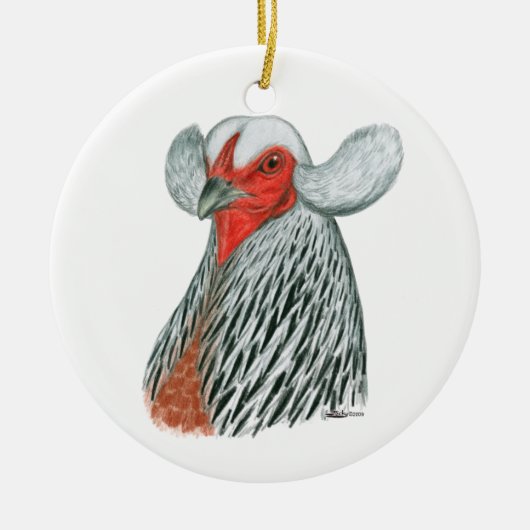 Auraucana_Head セラミックオーナメント (正面)