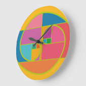 AUREA MATEMATICA ARTISTICA BY MASANSER PIXELAT ラージ壁時計 (傾斜)