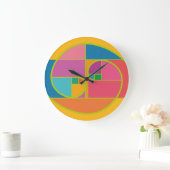 AUREA MATEMATICA ARTISTICA BY MASANSER PIXELAT ラージ壁時計 (ホーム)