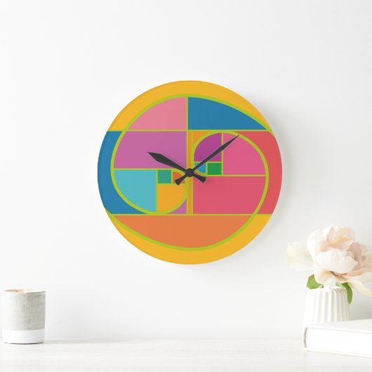 AUREA MATEMATICA ARTISTICA BY MASANSER PIXELAT ラージ壁時計 (ホーム)