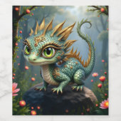 Auren - 小さなエメラルドの森のドラゴン ワインラベル (シングルラベル)