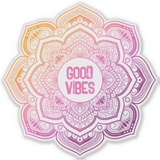 Auri Mandala Custom-Cut Vinyl Sticker シール (正面)