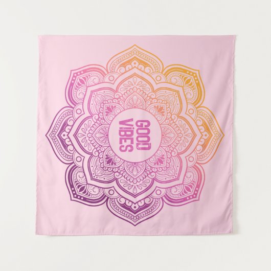 Auri Mandala Personalized Tapestry タペストリー (正面(横))