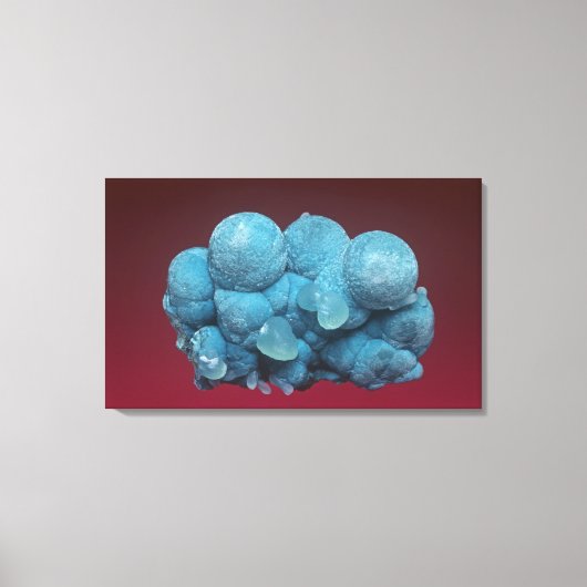 Aurichalcite、スミソナイト、Soccorro County、Ne キャンバスプリント (正面)