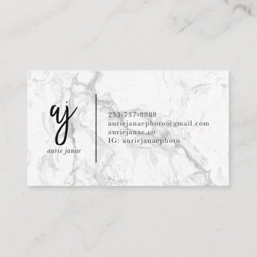 Aurie Janaeのカスタムな名刺 名刺 (裏面)