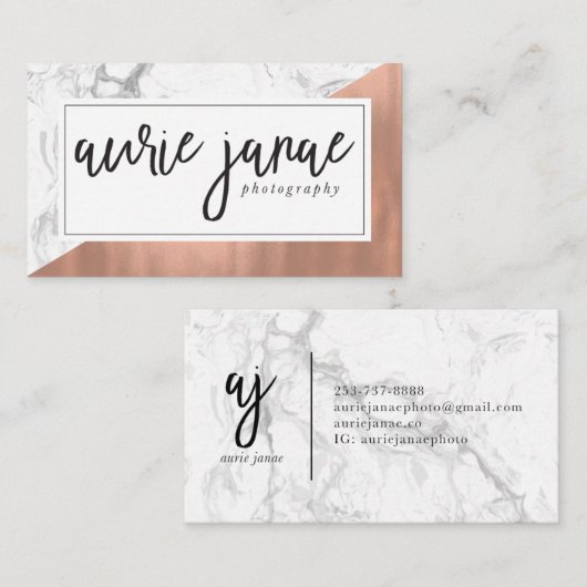 Aurie Janaeのカスタムな名刺 名刺 (正面/裏面)