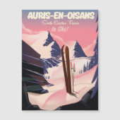 AURIS-EN-OISANSフランスのスキーポスター (正面)