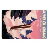 AURIS-EN-OISANSフランスのスキーポスター マグネット (横)