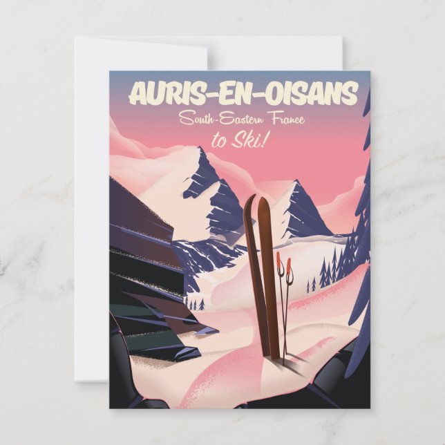AURIS-EN-OISANS フランス スキーポスター (正面)
