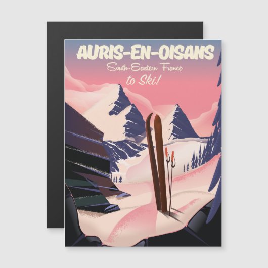 AURIS-EN-OISANS フランス スキーポスター (正面/裏面)