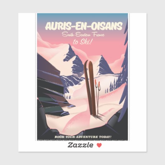 AURIS-EN-OISANS フランス スキーポスター シール (シート)
