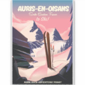 AURIS-EN-OISANS フランス スキーポスター シール (正面)