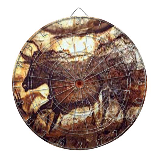Aurochs Bull in Lascaux，フランス – Dart Board ダーツボード (正面)