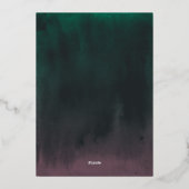 Aurora | オーロラの箔押しSave the Dateカード 箔招待状 (裏面)