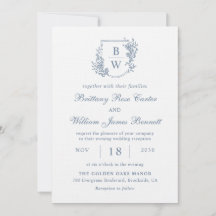 [AURORA]ヴィンテージダスティブルークレストモノグラム結婚ズ