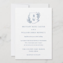 [AURORA]ヴィンテージダスティブルークレストモノグラム結婚ズ