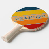 Aurora Arcade Bold Striped with Name 卓球ラケット (正面アングル)