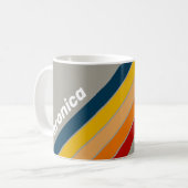 Aurora Arcade Striped with Name コーヒーマグカップ (正面左)