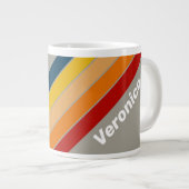 Aurora Arcade Striped with Name ジャンボコーヒーマグカップ (正面右)
